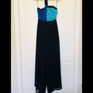 Halter chiffon romper pants